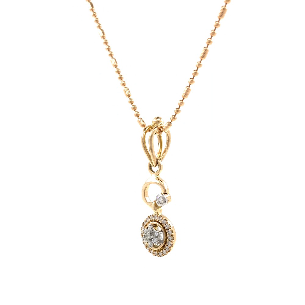 Satis Diamond Pendant in Rose GOald 8SHP64 - Image 2