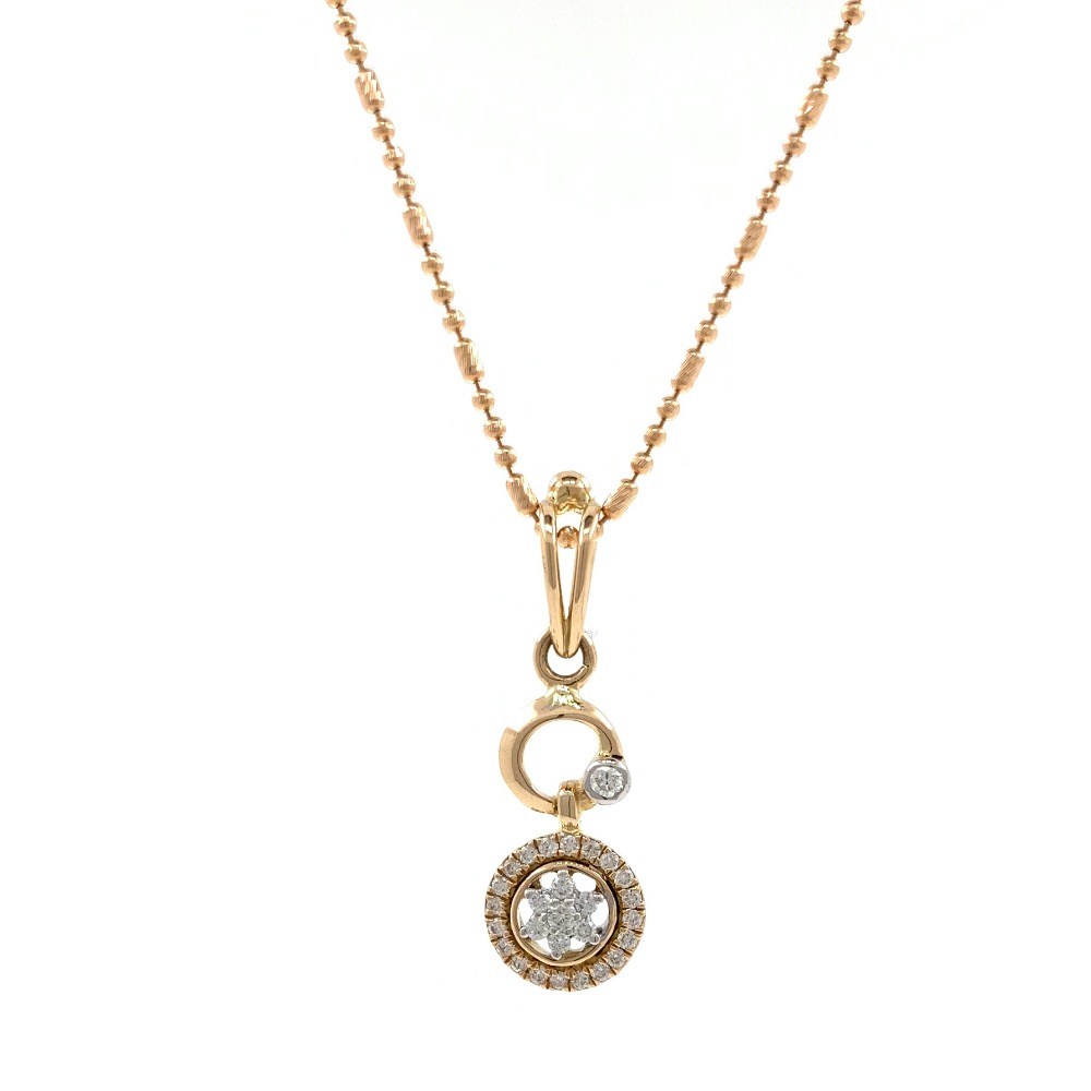 Satis Diamond Pendant in Rose GOald 8SHP64