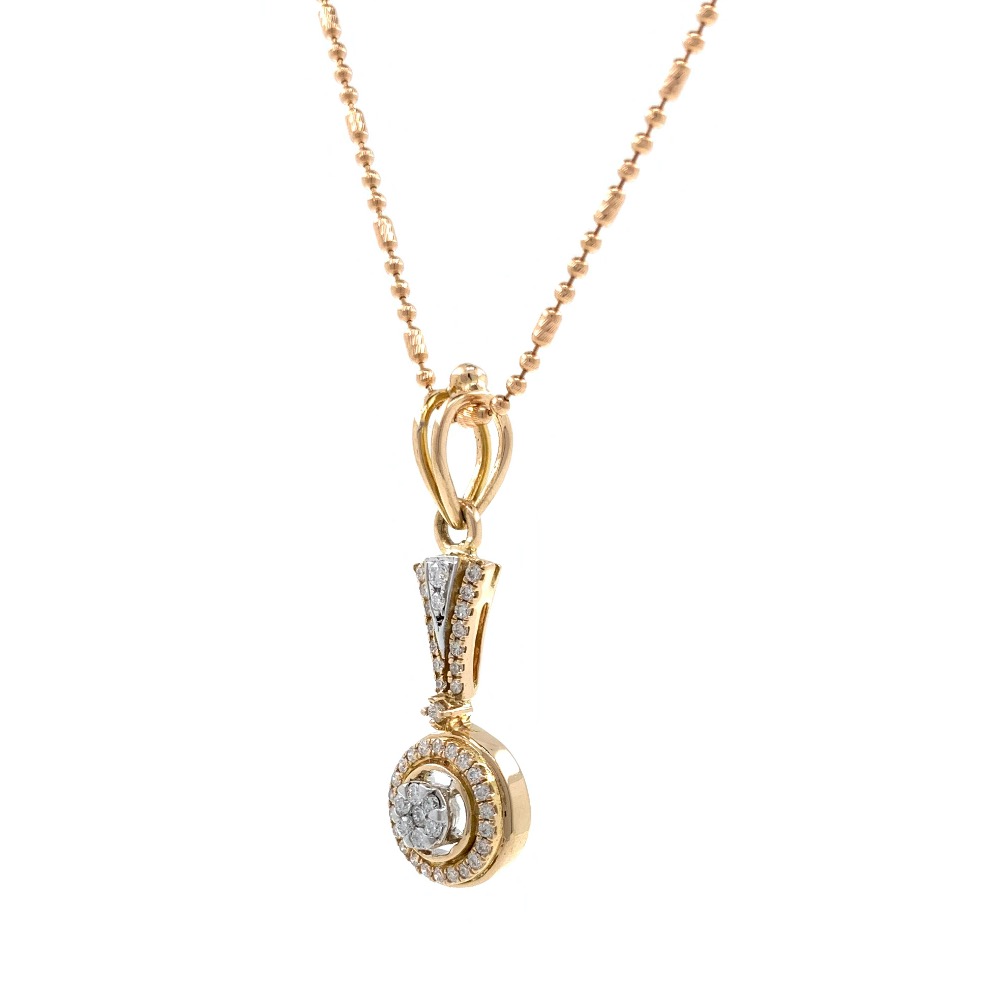 Nitidus Circular Diamond Pendant in Rose Gold 8SHP63 - Image 3