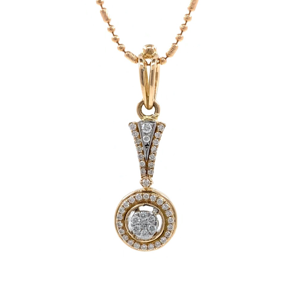 Nitidus Circular Diamond Pendant in Rose Gold 8SHP63 - Image 2