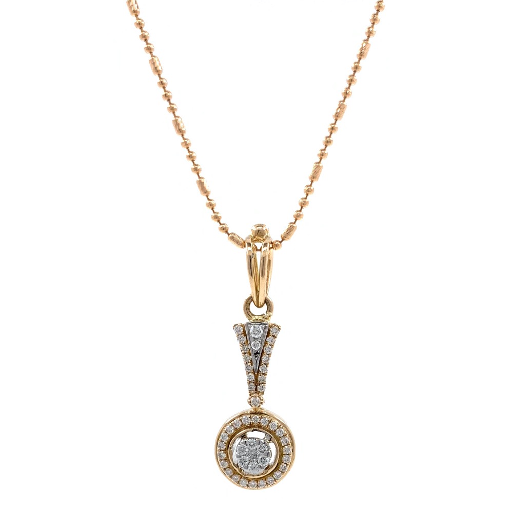 Nitidus Circular Diamond Pendant in Rose Gold 8SHP63