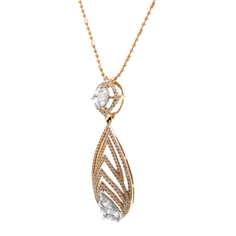 Novus Diamond Pendant in Rose Gold 7SHP39 - Image 4