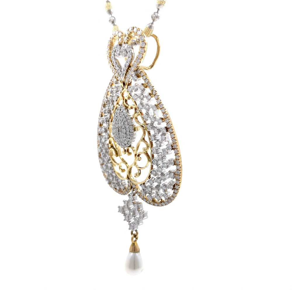 Schitterend diamond pendant in yellow gold 7shp26 - Image 4