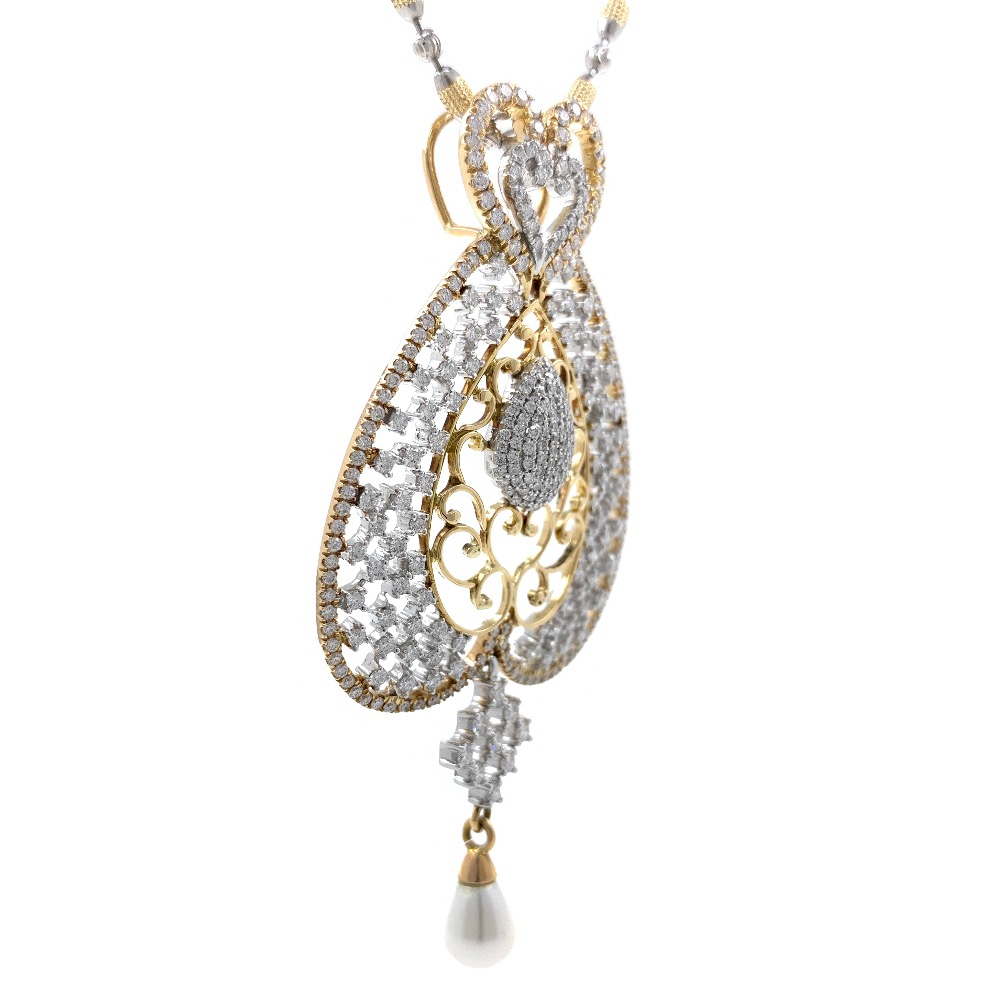 Schitterend diamond pendant in yellow gold 7shp26 - Image 3