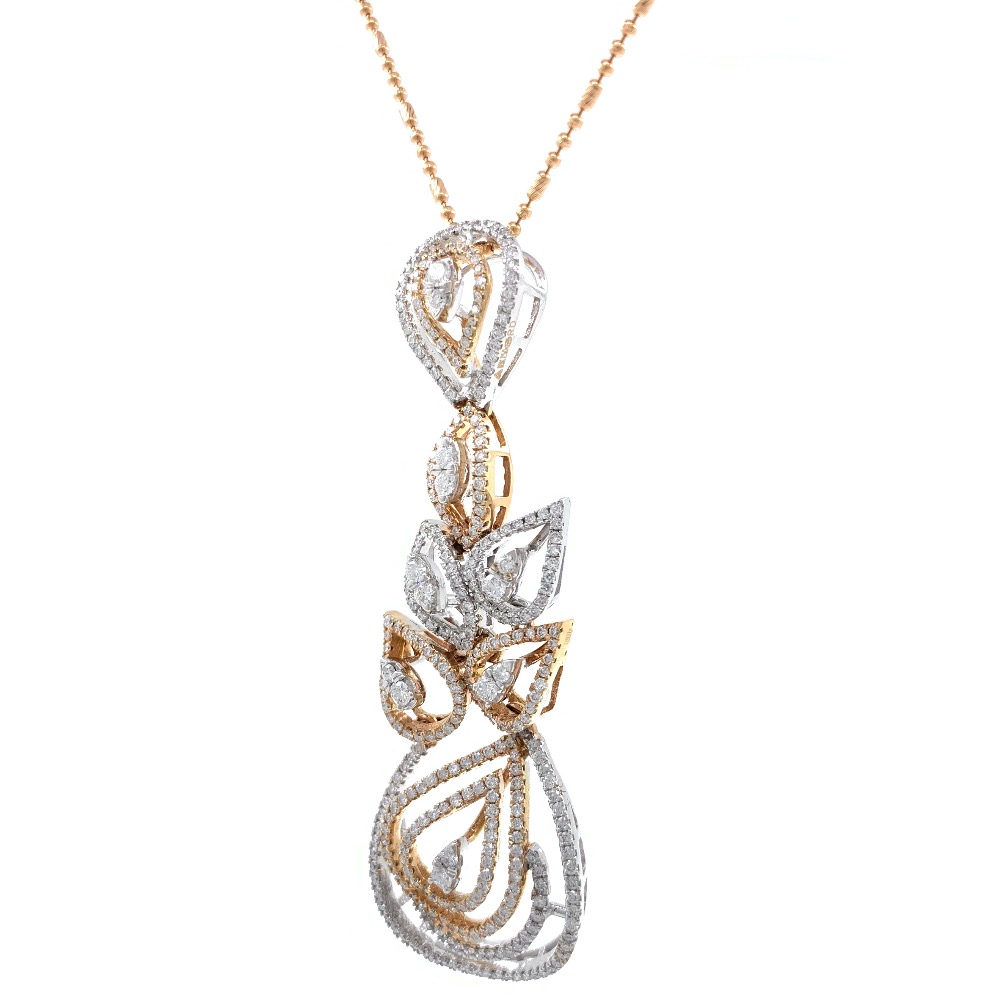 Prachtig Diamond Pendant in Rose Gold 7SHP24 - Image 3