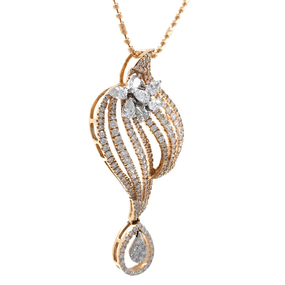 Mooi Diamond Pendant in Rose Gold 7SHP14 - Image 3