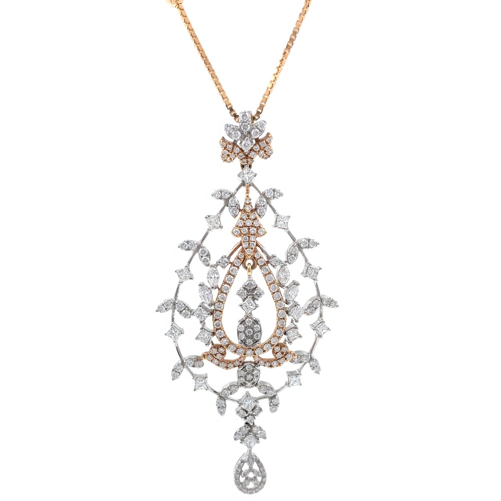 Satis Diamond Pendant in Rose Gold 7SHP12