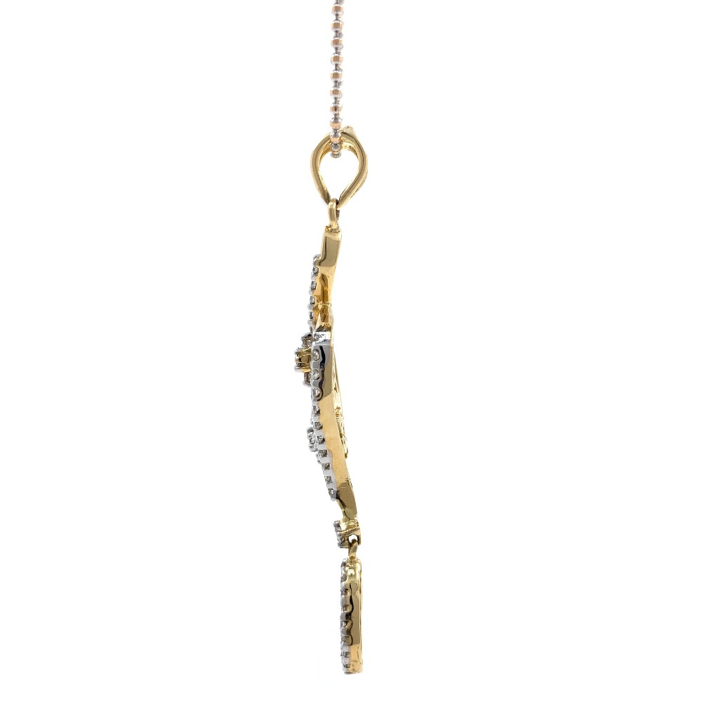 Nueva diamond pendant in yellow gold 6shp11 - Image 4