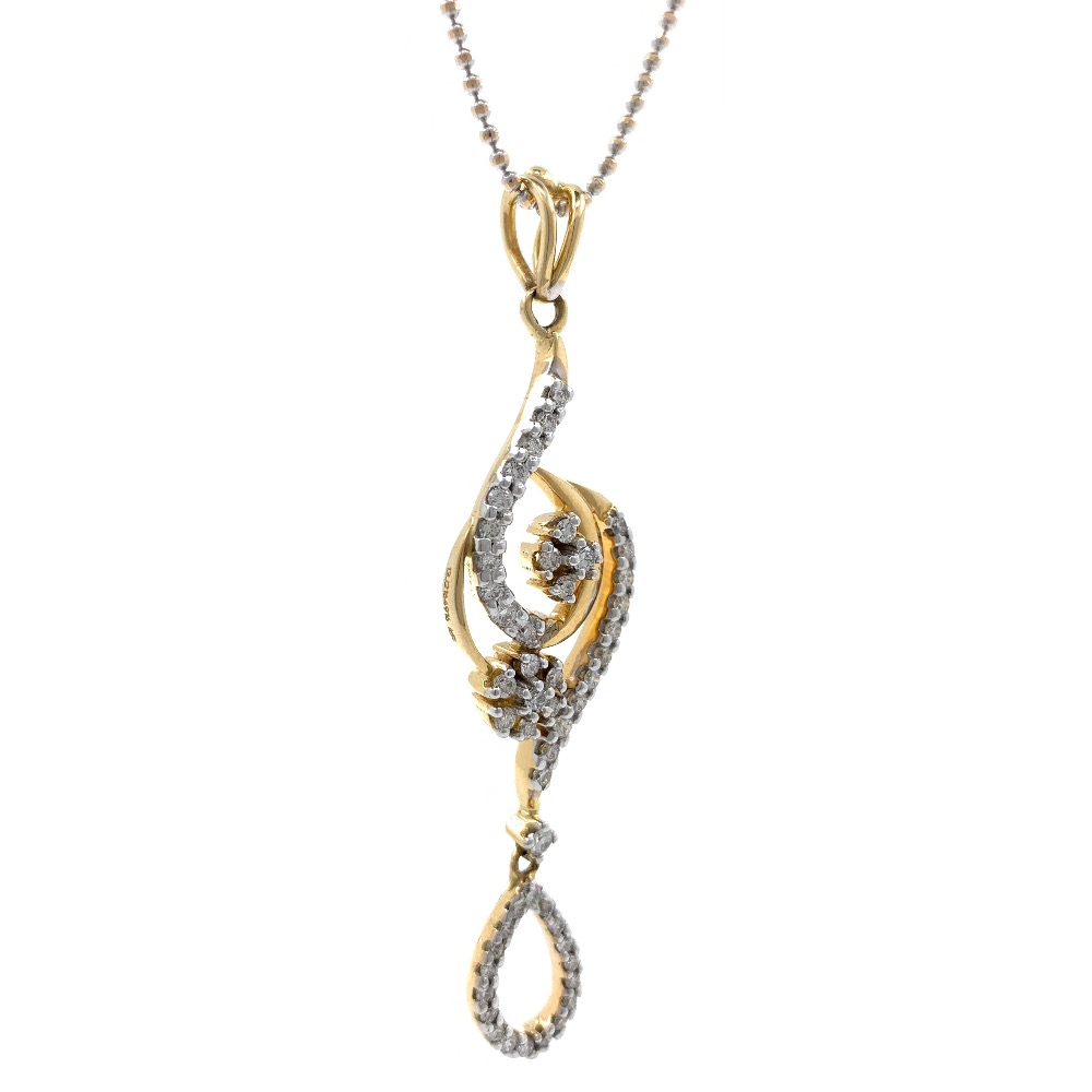 Nueva diamond pendant in yellow gold 6shp11 - Image 3