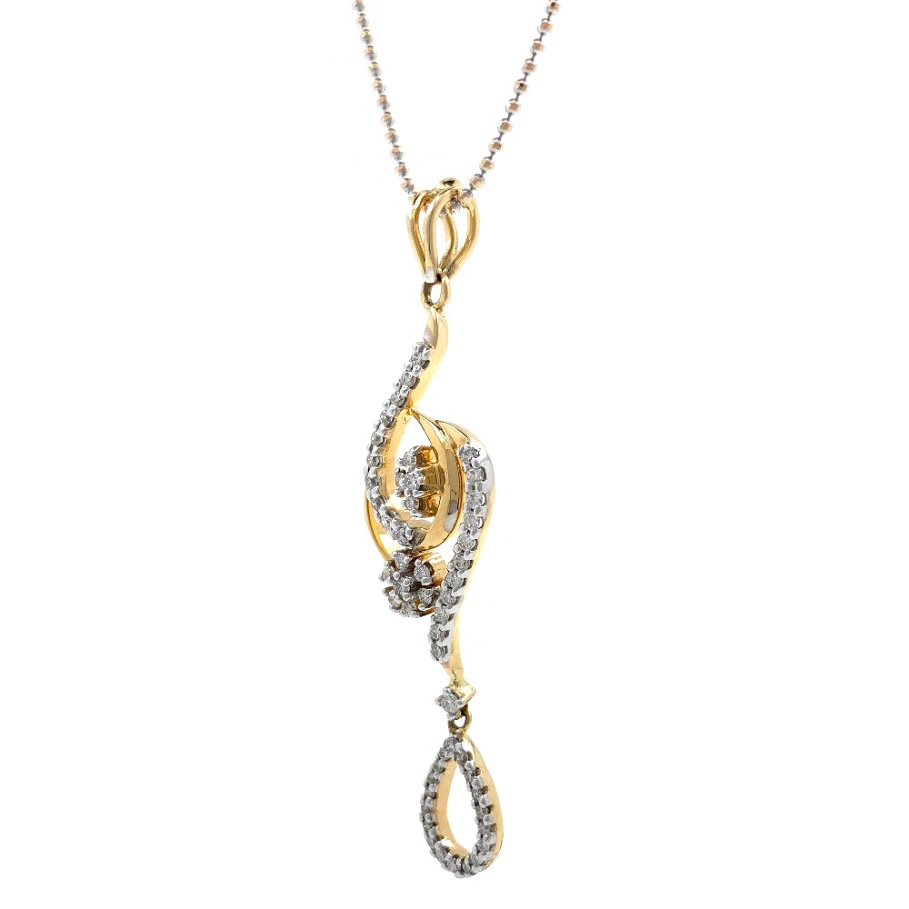 Nueva diamond pendant in yellow gold 6shp11 - Image 2