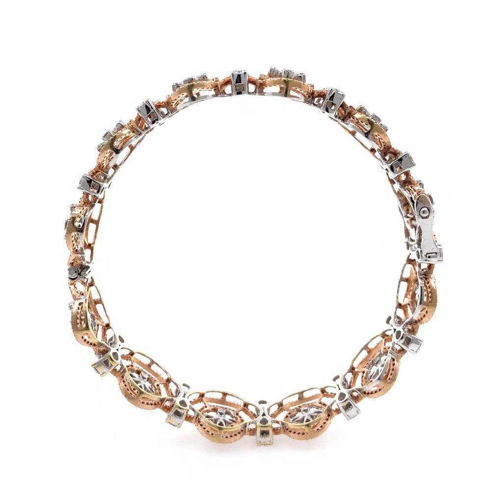 Magnifique Diamond Bangle Pair in Rose Gold 7BNG1 - Image 4