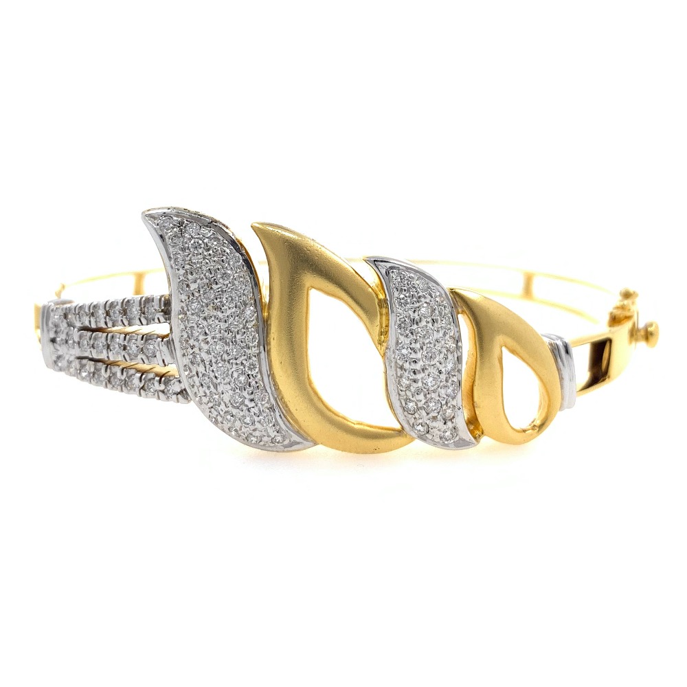 Grand Diamond Bracelet Pave Set in Yellow Gold 9BRC31