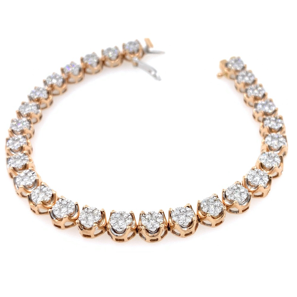 Bellissimo Diamond Tennis Bracelet in Rose Gold 9BRC29 - Image 3