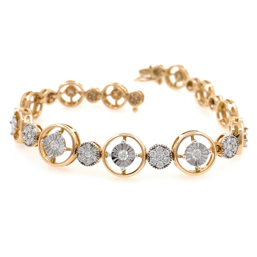 Petite Diamond Tennis Bracelet in Rose Gold 9BRC20 - Image 3