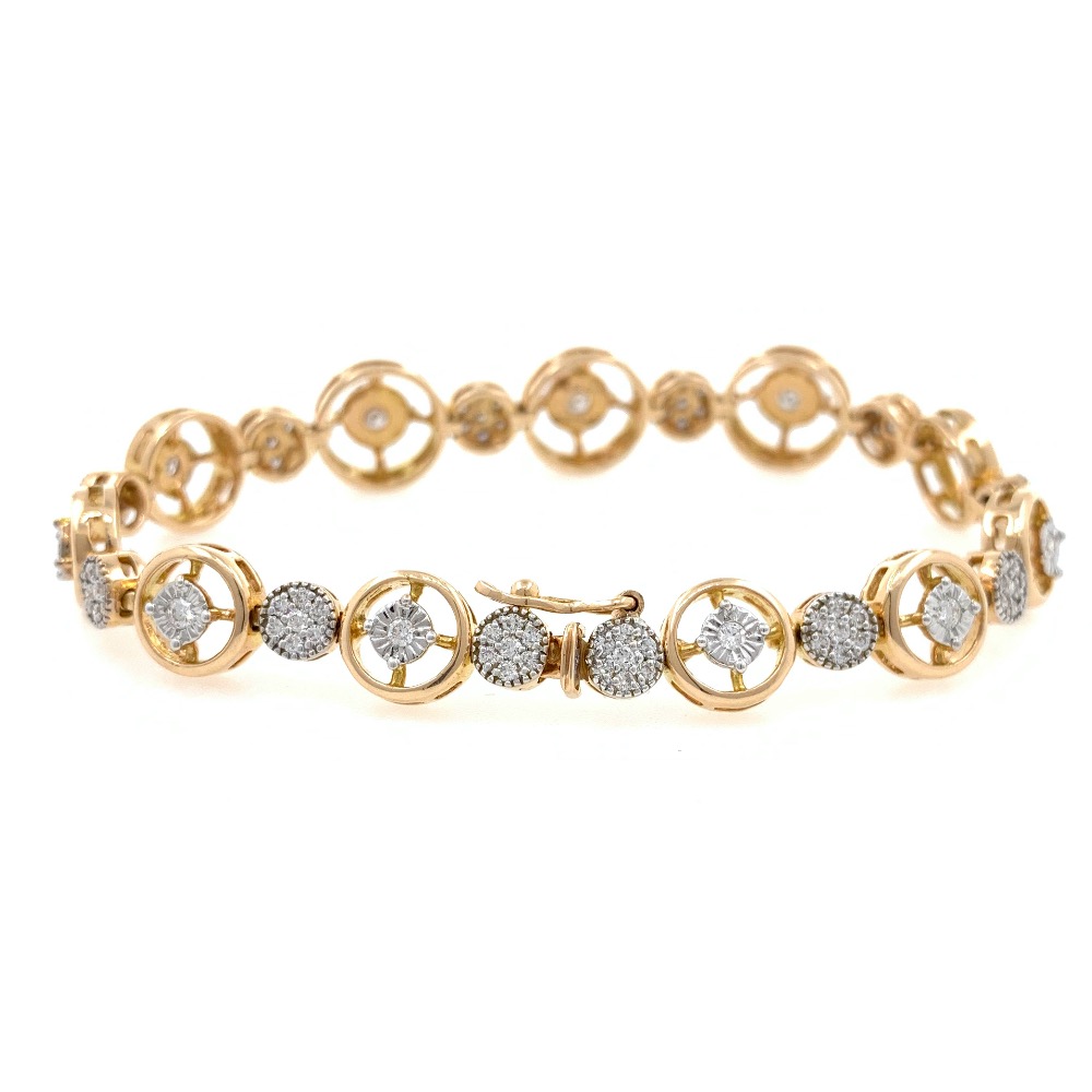 Petite Diamond Tennis Bracelet in Rose Gold 9BRC20 - Image 2