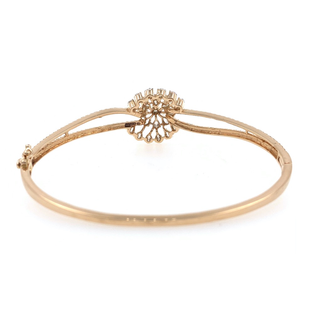 18kt / 750 rose gold floral diamond bracelet 9brc3 - Image 5