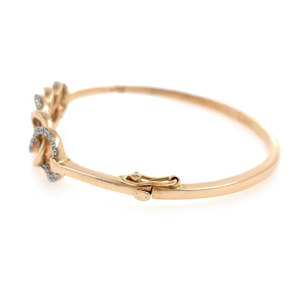 18kt / 750 rose gold fancy diamond bracelet 8brc50 - Image 4