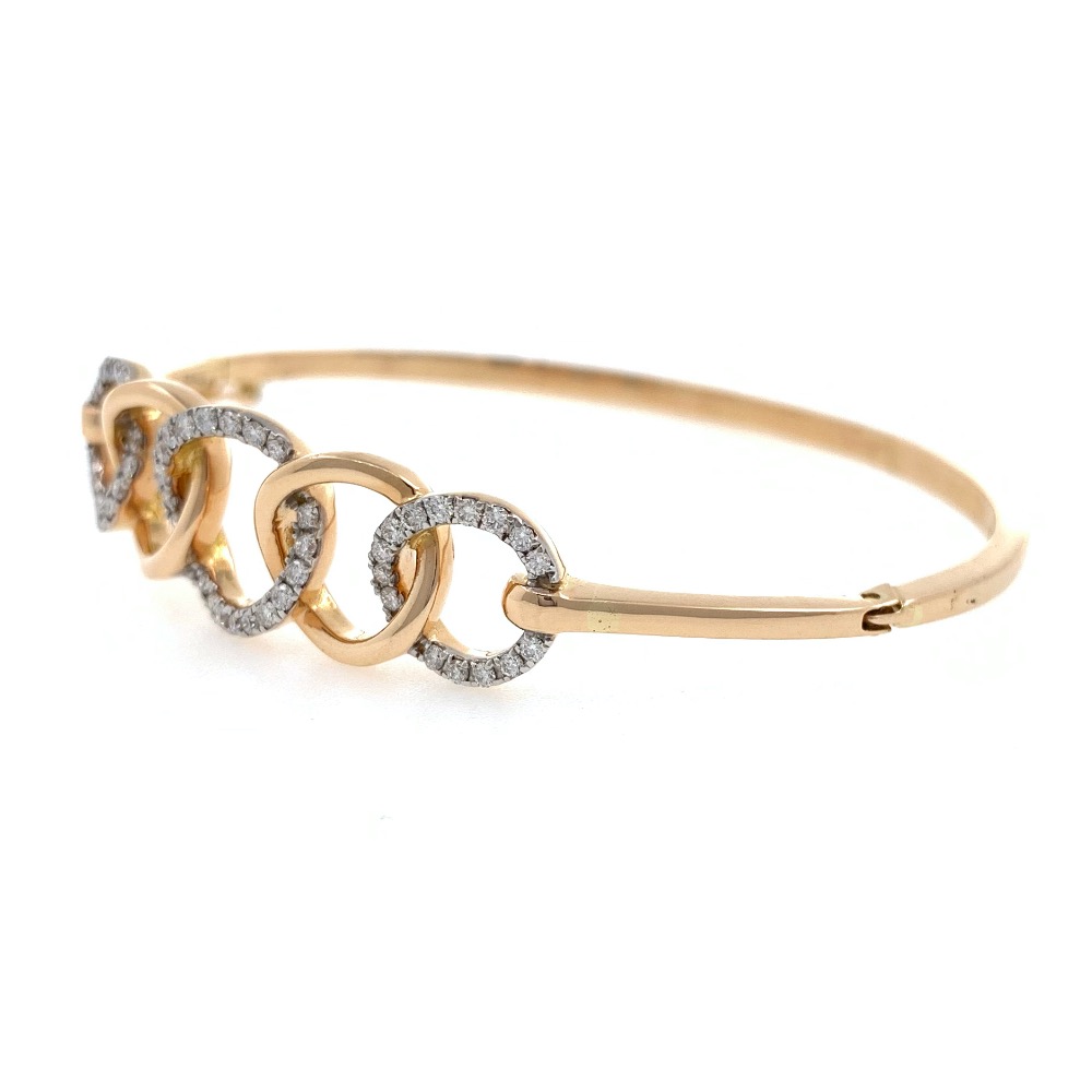 18kt / 750 rose gold fancy diamond bracelet 8brc50 - Image 3