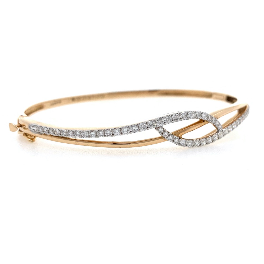 18kt / 750 rose gold classic diamond bracelet 8brc41 - Image 2