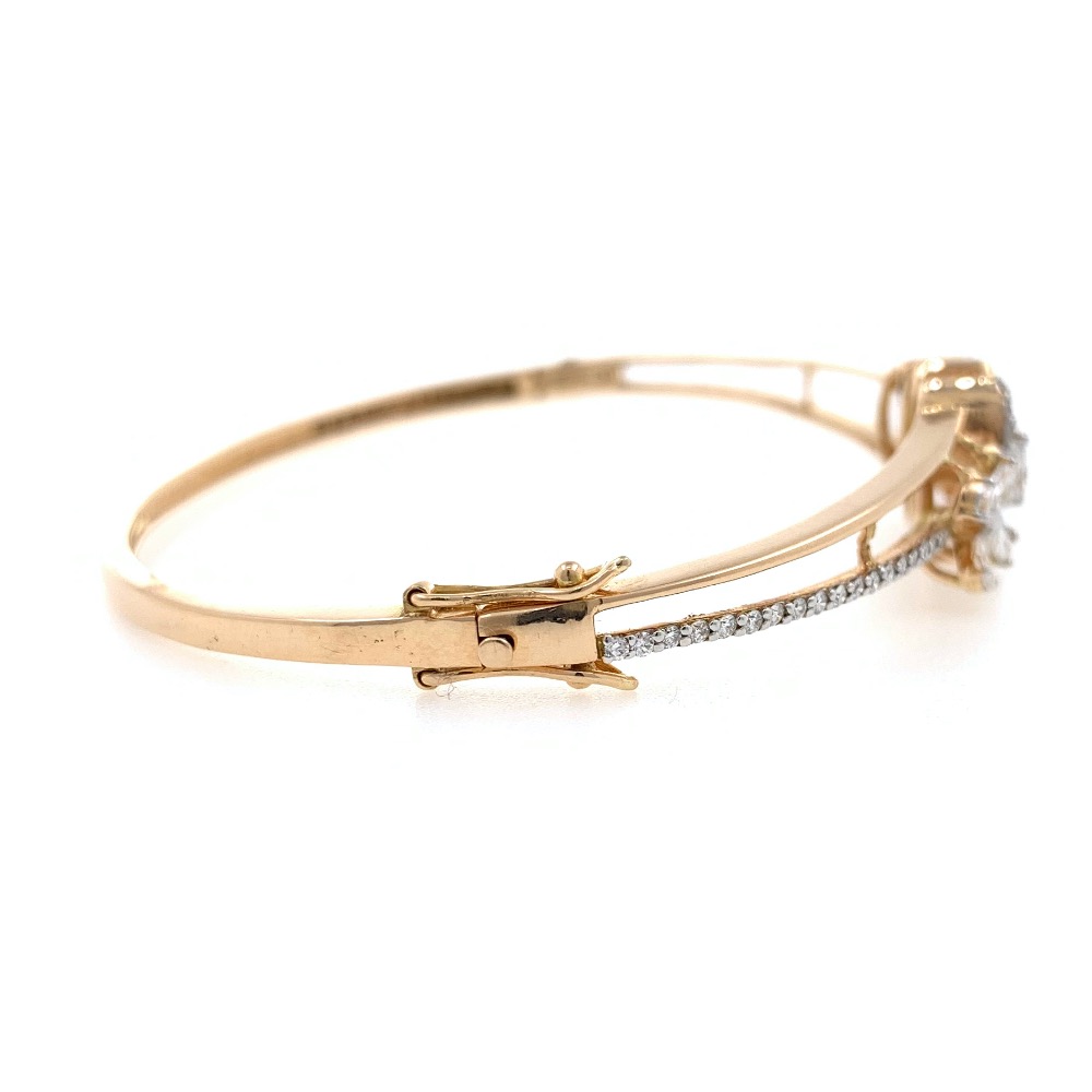 18kt / 750 rose gold micro set diamond bracelet 8brc33 - Image 4