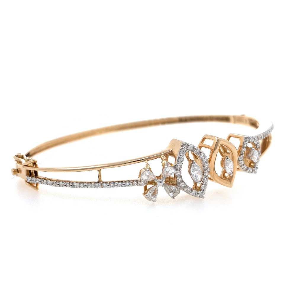 18kt / 750 rose gold micro set diamond bracelet 8brc33 - Image 2