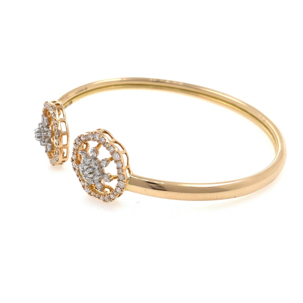 18kt / 750 rose gold flexible diamond bracelet 7brc27 - Image 3