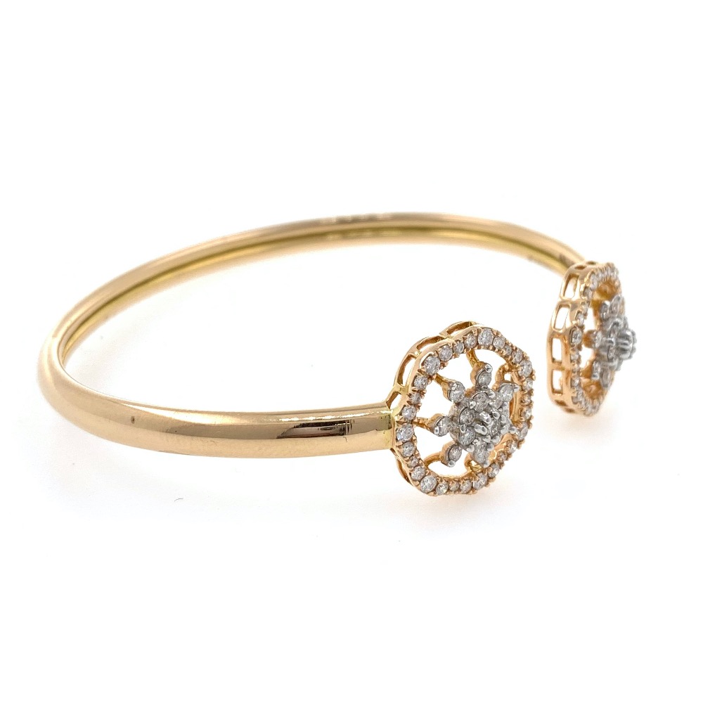 18kt / 750 rose gold flexible diamond bracelet 7brc27 - Image 2