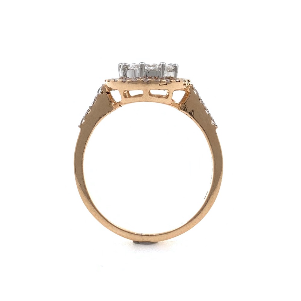 18kt / 750 rose gold classic engagement diamond ring 0lr4 - Image 5