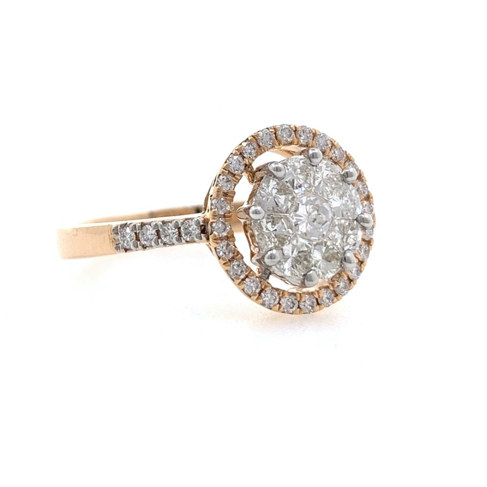 18kt / 750 rose gold classic engagement diamond ring 0lr4 - Image 3