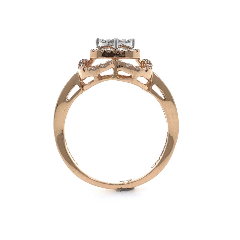 18kt / 750 Rose Gold Simple Diamond Ladies Ring 9LR353 - Image 5