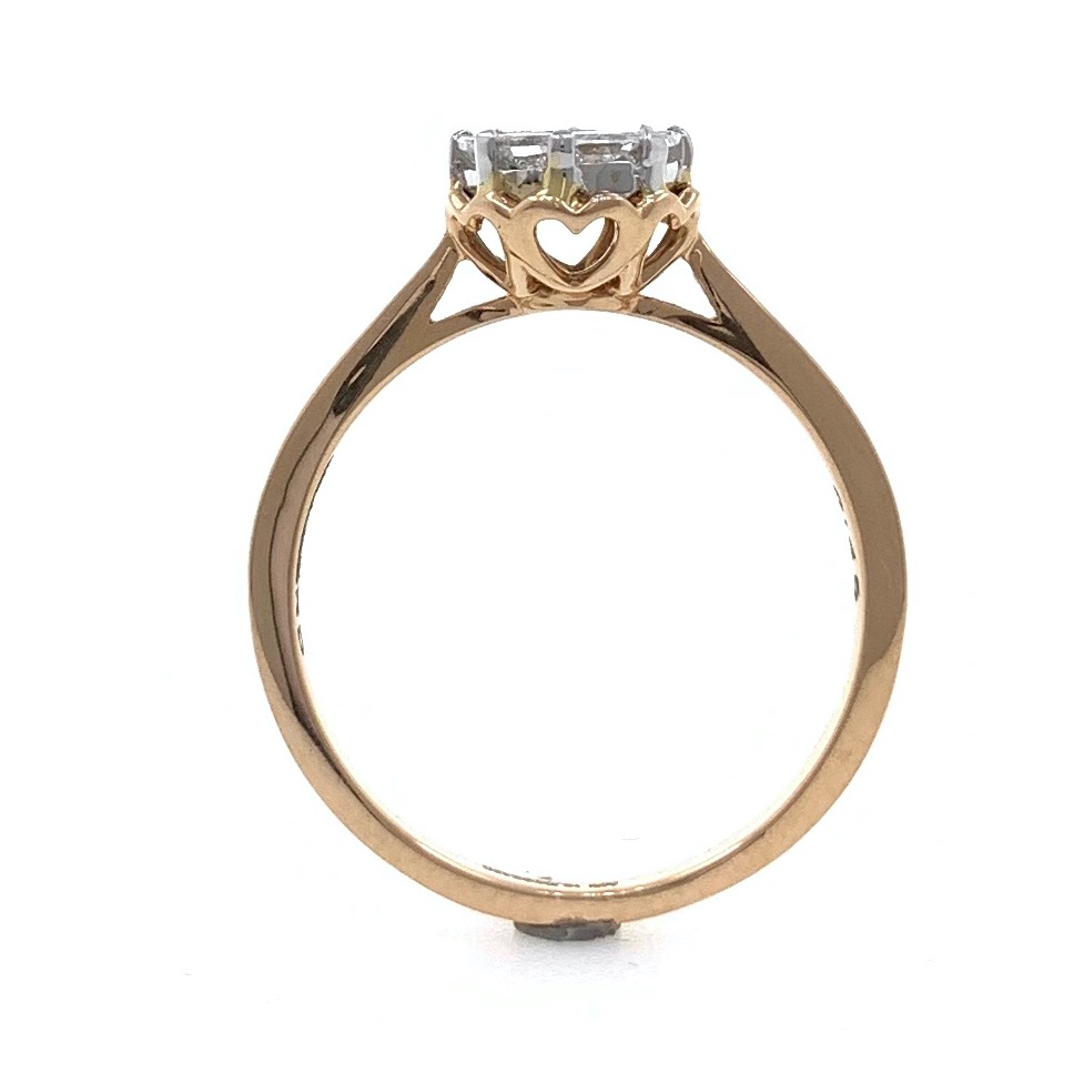 18kt / 750 rose gold classic engagement diamond ladies ring 9lr350 - Image 5