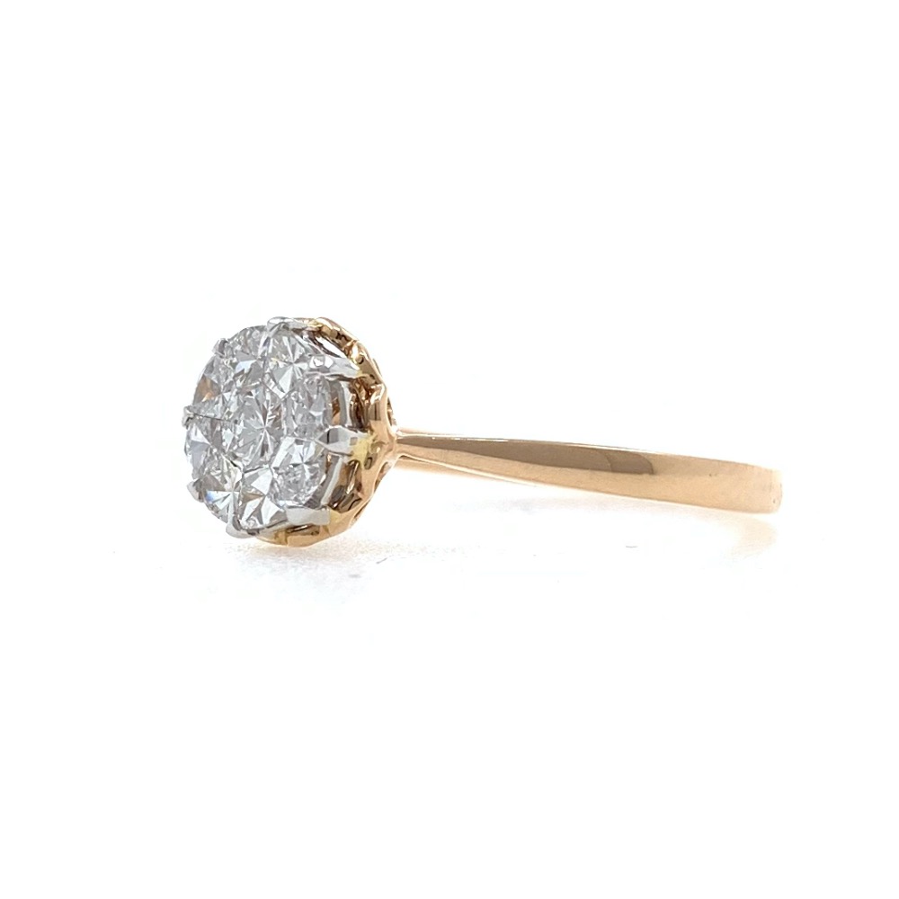 18kt / 750 rose gold classic engagement diamond ladies ring 9lr350 - Image 4