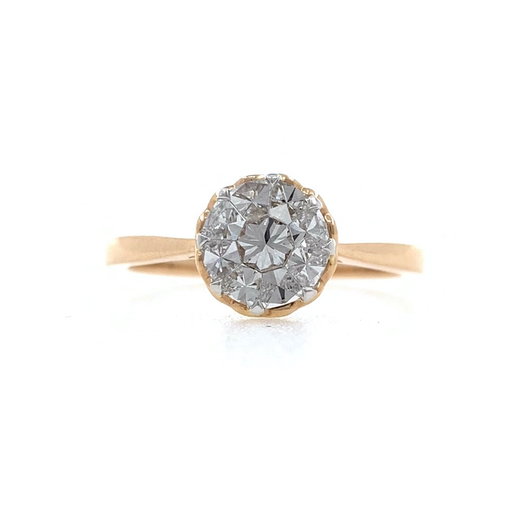 18kt / 750 rose gold classic engagement diamond ladies ring 9lr350 - Image 2