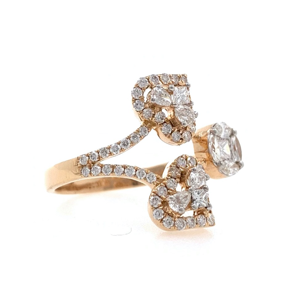 18kt / 750 rose gold fancy diamond ladies ring 9lr331 - Image 2