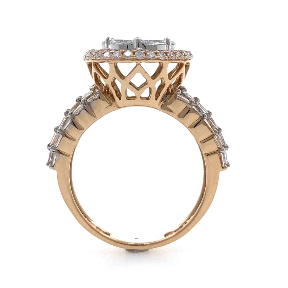 18kt / 750 Rose Gold Fancy Cocktail Diamond Ring 9LR322 - Image 5
