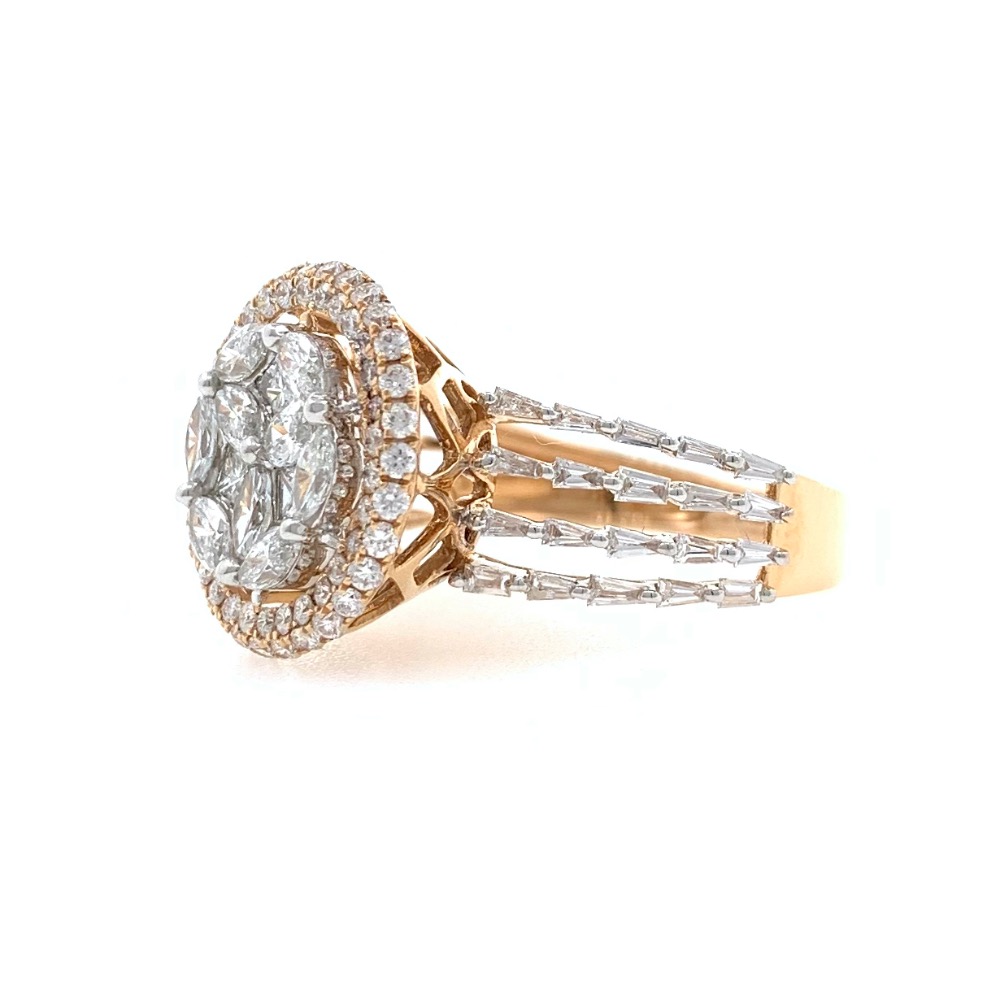 18kt / 750 Rose Gold Fancy Cocktail Diamond Ring 9LR322 - Image 4
