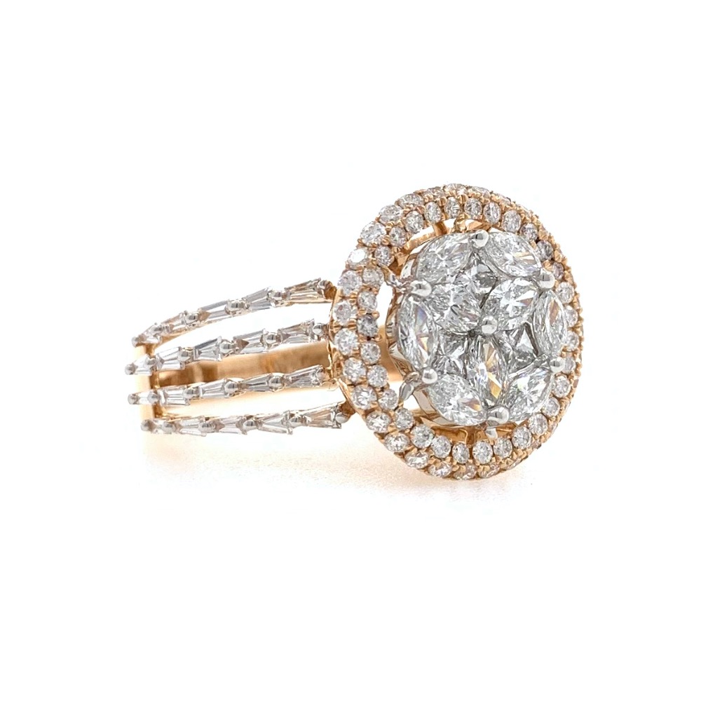18kt / 750 Rose Gold Fancy Cocktail Diamond Ring 9LR322 - Image 3