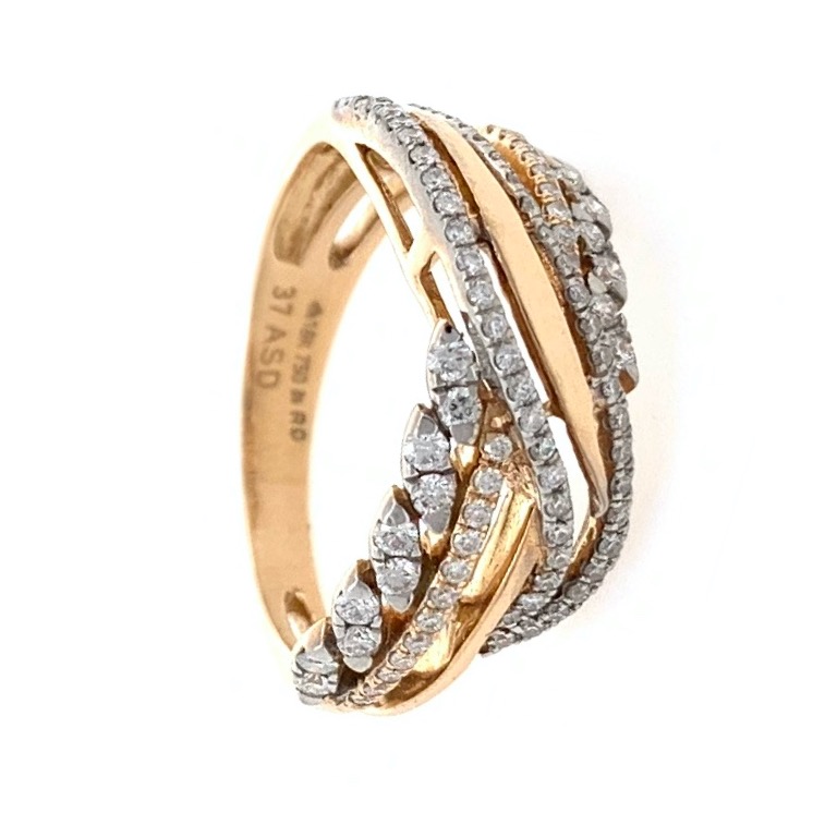 18kt / 750 rose gold fancy diamond ring 9lr314