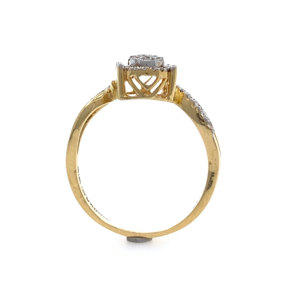 18kt / 750 Yellow Gold Classic Diamond Ladies Ring 9LR310 - Image 5