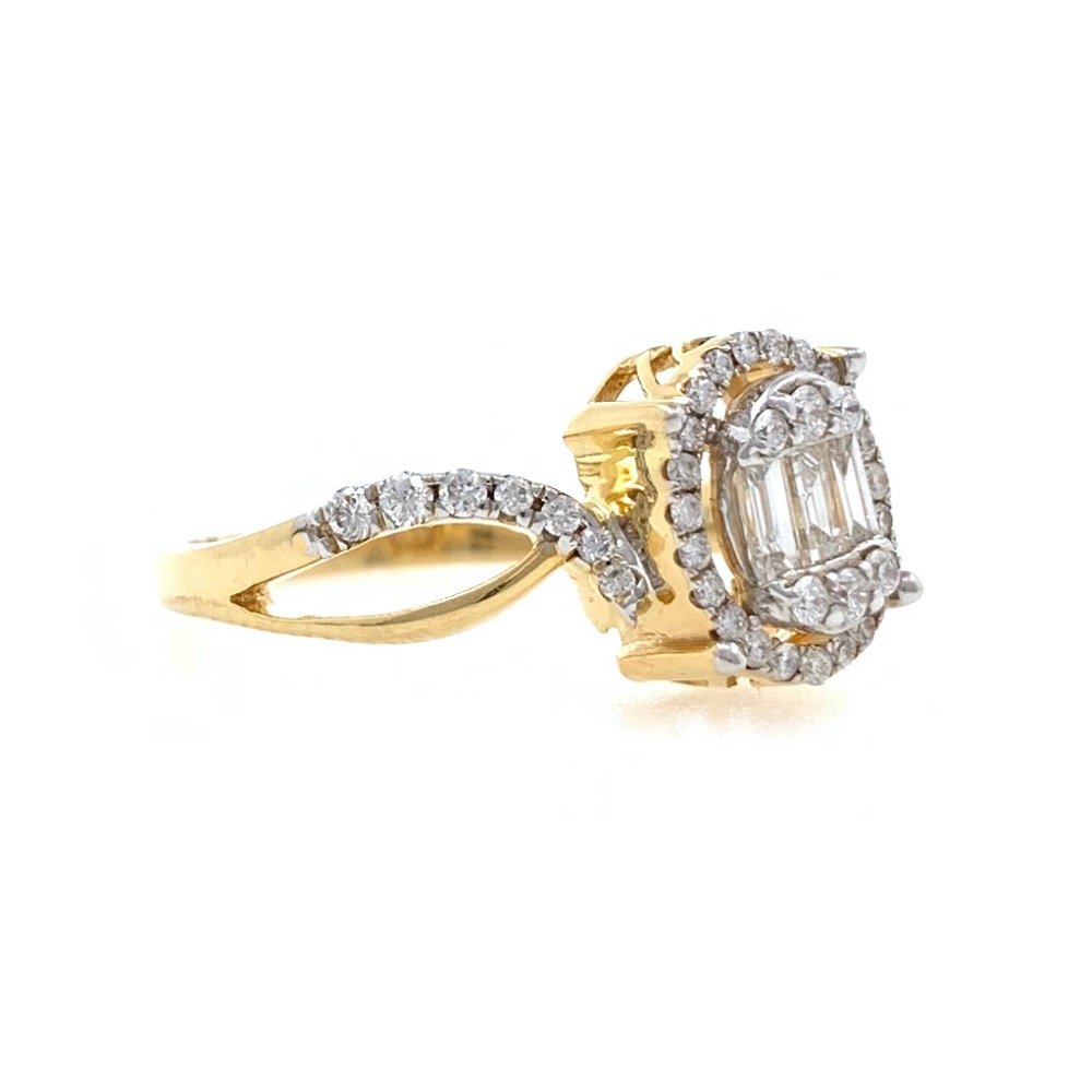 18kt / 750 Yellow Gold Classic Diamond Ladies Ring 9LR310 - Image 3