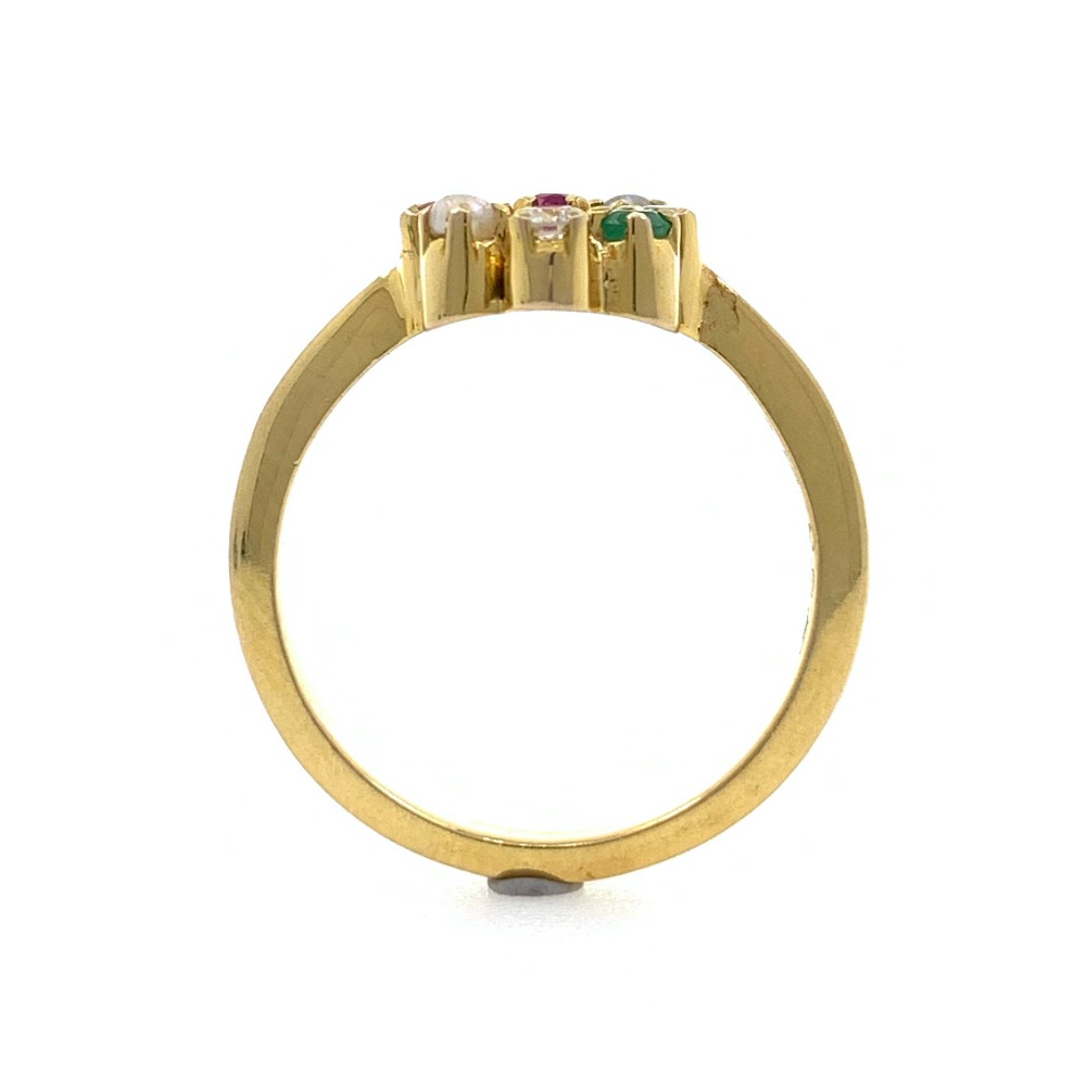 18kt / 750 Yellow Gold Navgrah Ladies Ring 9LR303 - Image 5