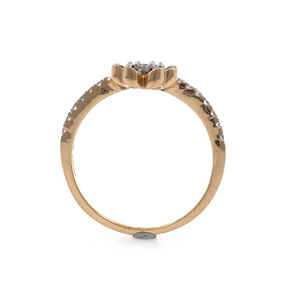 18kt / 750 Rose gold Floral Design Diamond Ladies Ring 9LR299 - Image 5