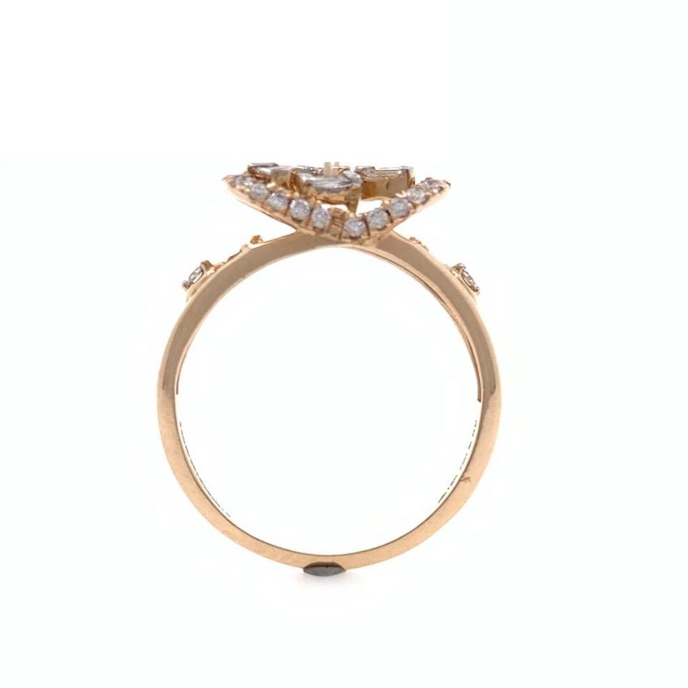 18kt / 750 Rose Gold Party Wear Diamond Ladies Ring 9LR254 - Image 5