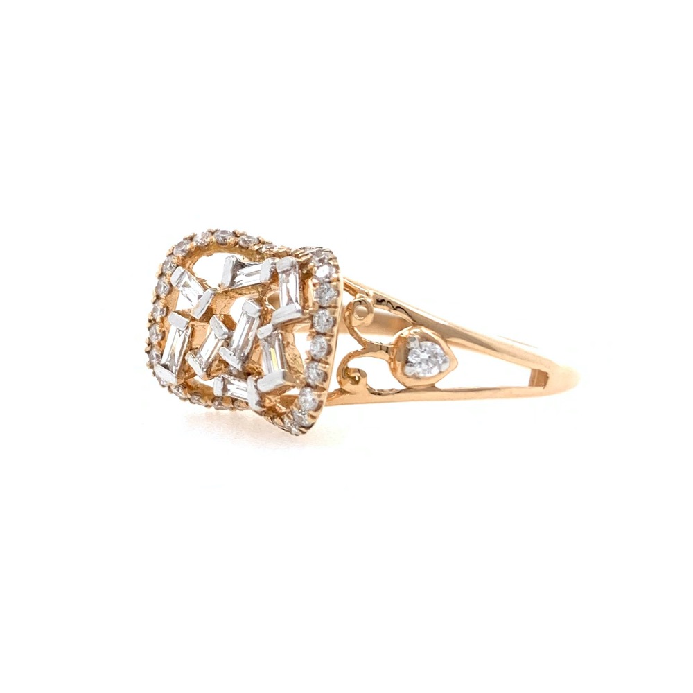 18kt / 750 Rose Gold Party Wear Diamond Ladies Ring 9LR254 - Image 4