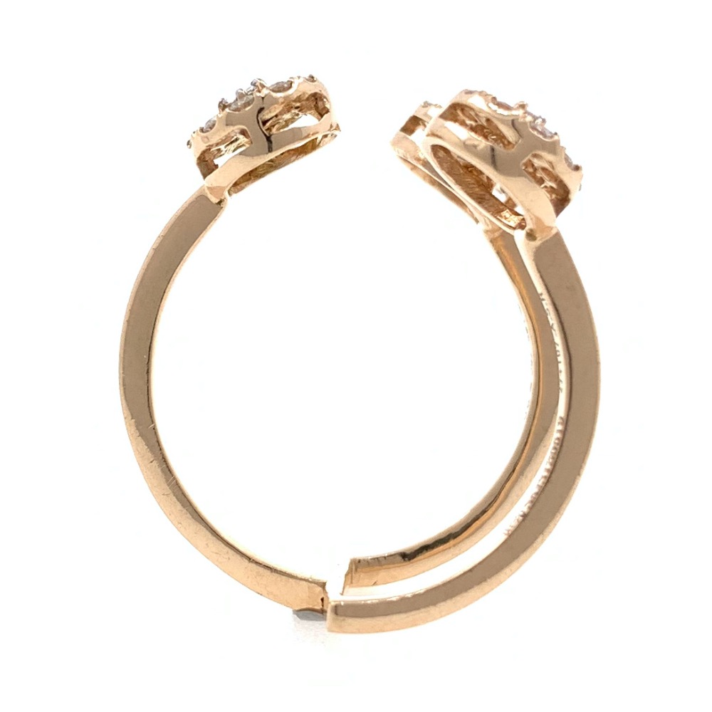 18kt / 750 rose gold fancy cocktail diamond ladies ring 9lr251 - Image 5