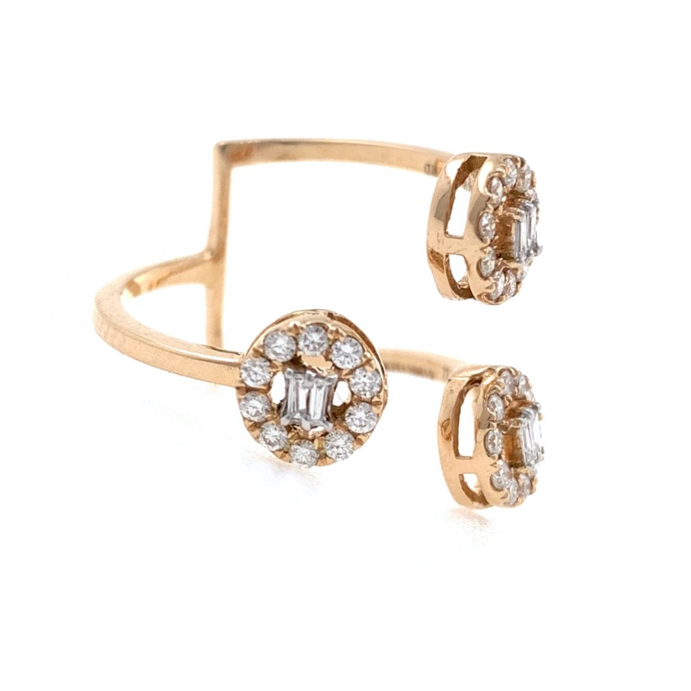18kt / 750 rose gold fancy cocktail diamond ladies ring 9lr251 - Image 3