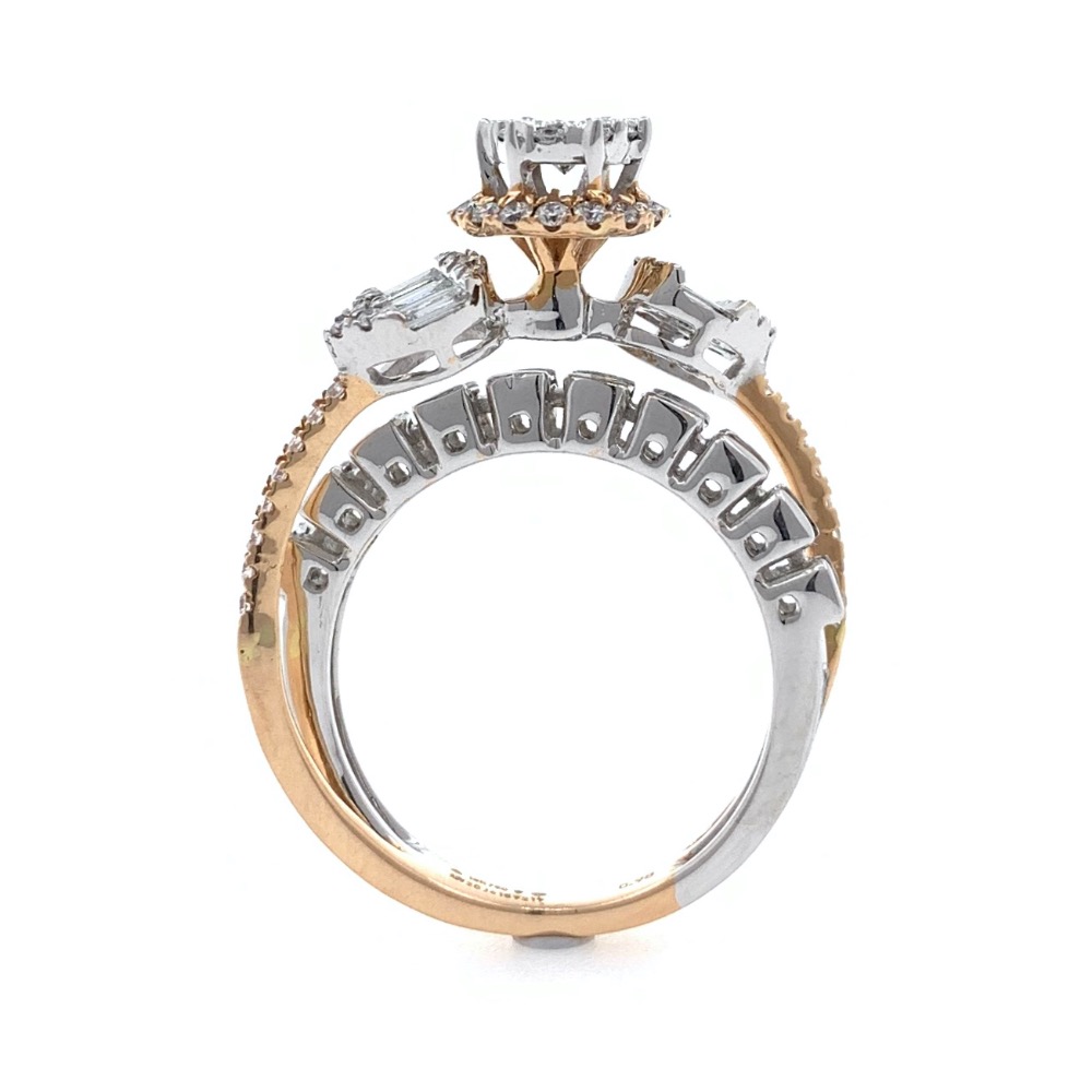 18kt / 750 rose gold twinning cocktail diamond ring for ladies 9lr220 - Image 5