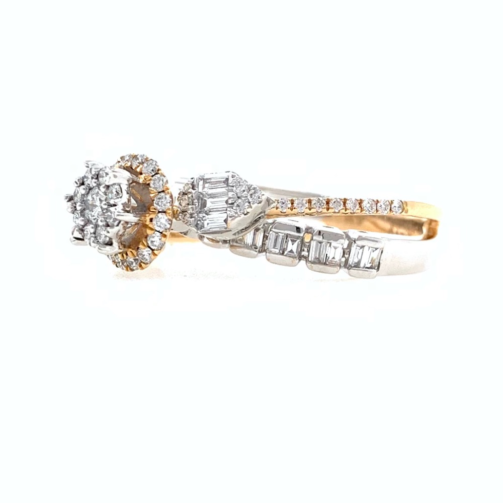 18kt / 750 rose gold twinning cocktail diamond ring for ladies 9lr220 - Image 3