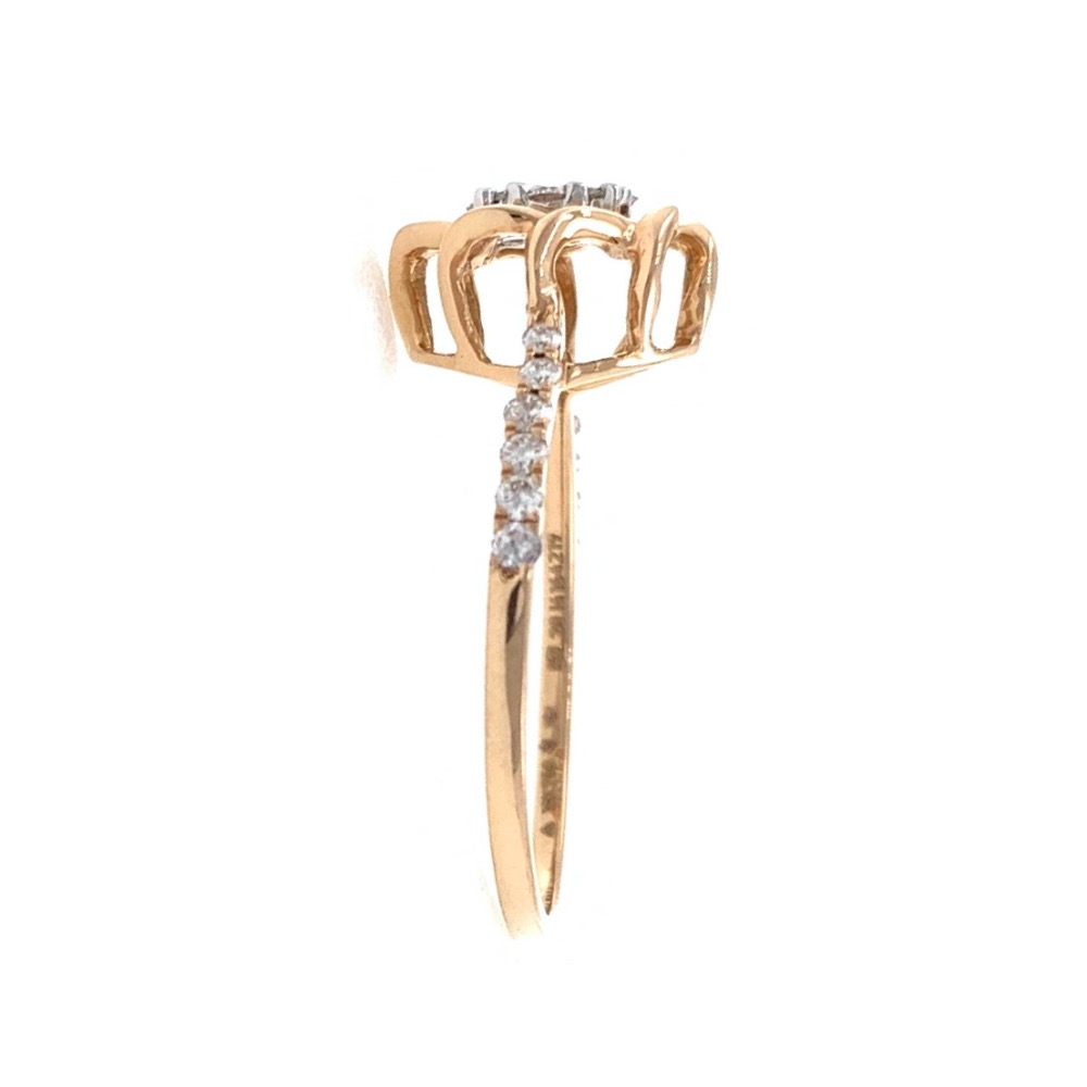 18kt / 750 Rose Gold Classic Engagement Ladies Diamond Ring 9LR218 - Image 4