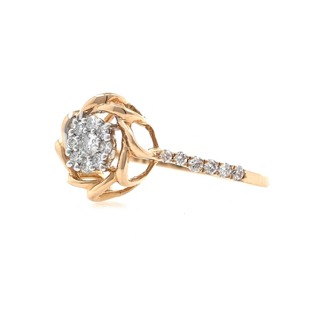 18kt / 750 Rose Gold Classic Engagement Ladies Diamond Ring 9LR218 - Image 3